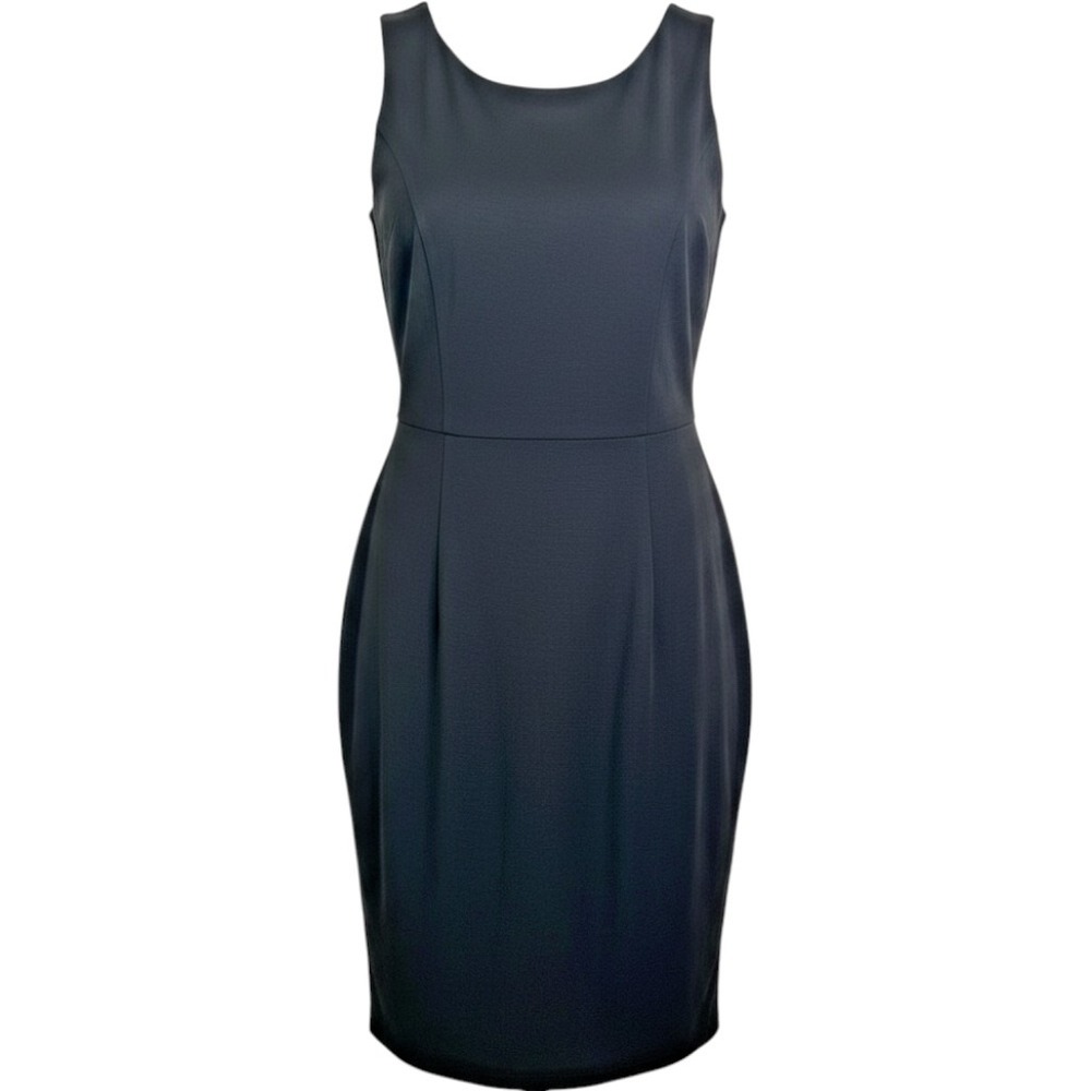 Jessica McClintock Bridal Dress Lined Sleeveless Tank Sheath Midi Party LBD 24W